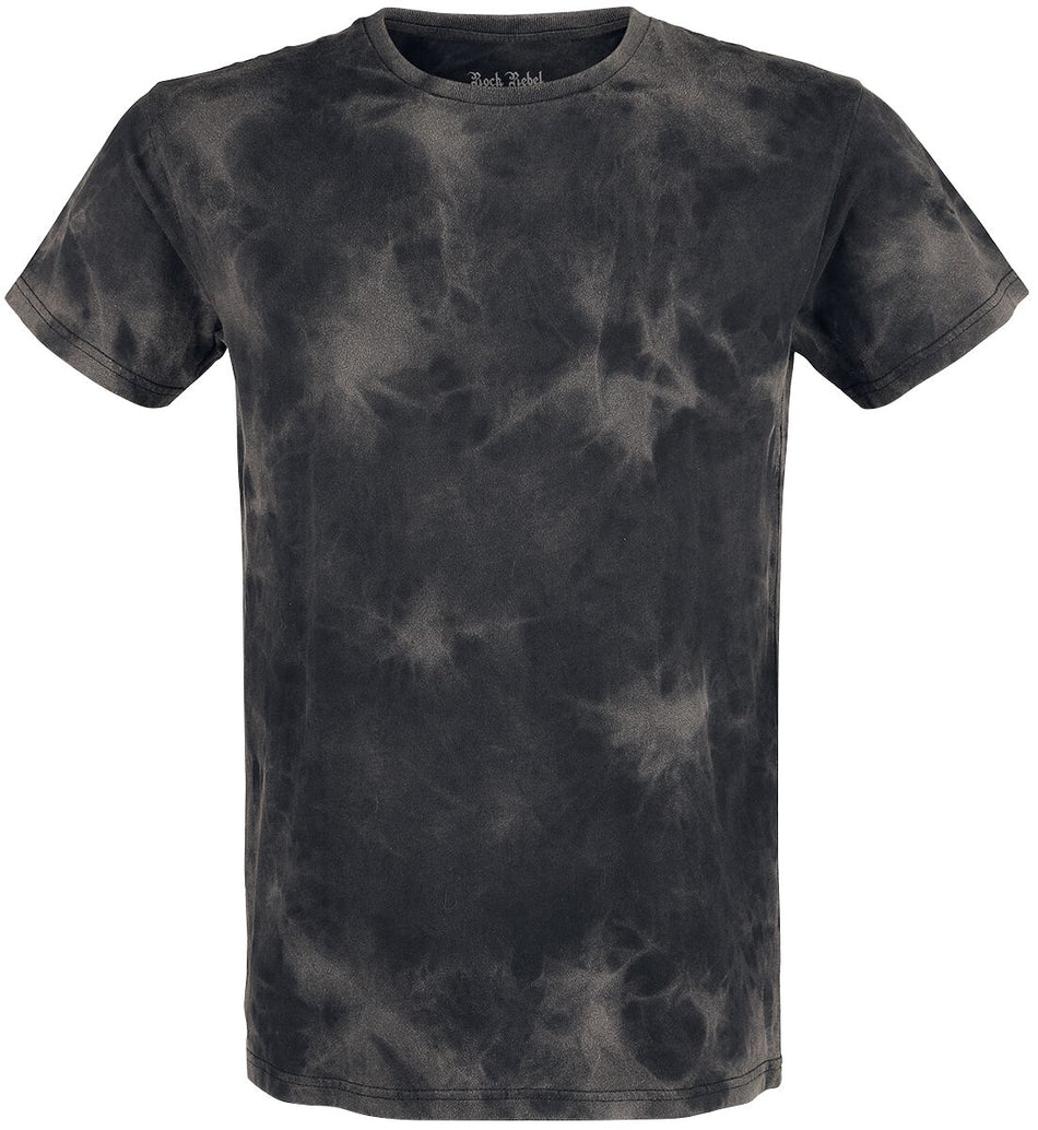 T-Shirt Manches courtes  de Black Premium by EMP - T-Shirt Délavé Batik - L à XL - pour Homme - gris/marron - Black Premium by EMP