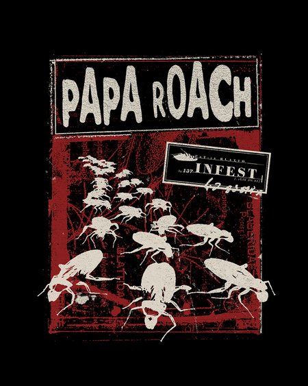 T-Shirt Manches courtes  de Papa Roach - Invasion - M - pour Homme - noir - Papa Roach - View 2