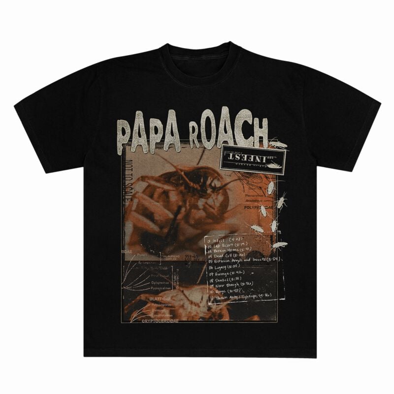 T-Shirt Manches courtes  de Papa Roach - Scraps - S à L - pour Homme - noir - Papa Roach