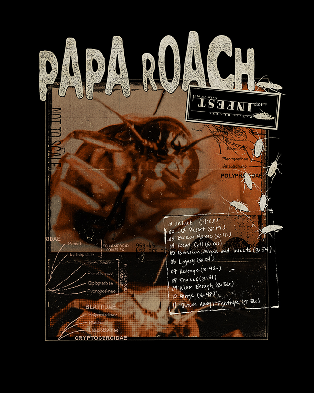 T-Shirt Manches courtes  de Papa Roach - Scraps - S à L - pour Homme - noir - Papa Roach - View 2