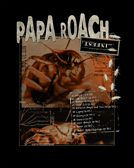 T-Shirt Manches courtes  de Papa Roach - Scraps - S à XXL - pour Homme - noir - Papa Roach - View 2