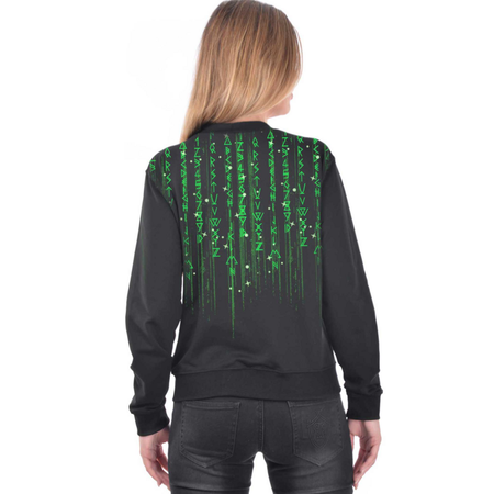 Bomber  de Outer Vision - Runetrix - S à XXL - pour Femme - noir/vert - Outer Vision - View 2