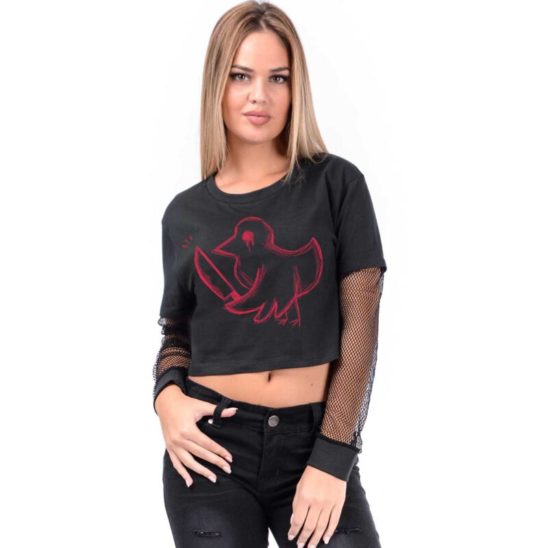 T-shirt manches longues  de Outer Vision - Duck It - S à XXL - pour Femme - noir - Outer Vision