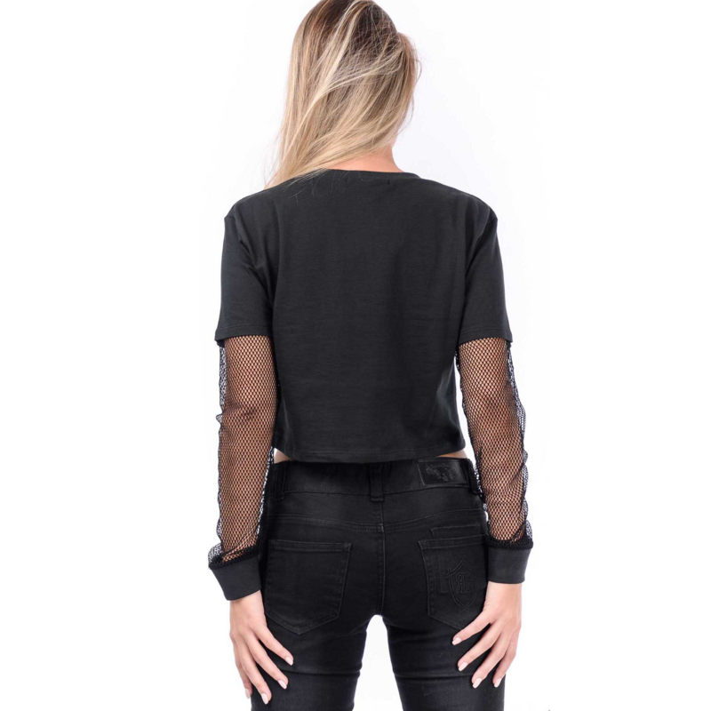 T-shirt manches longues  de Outer Vision - Duck It - S à XXL - pour Femme - noir - Outer Vision - View 2