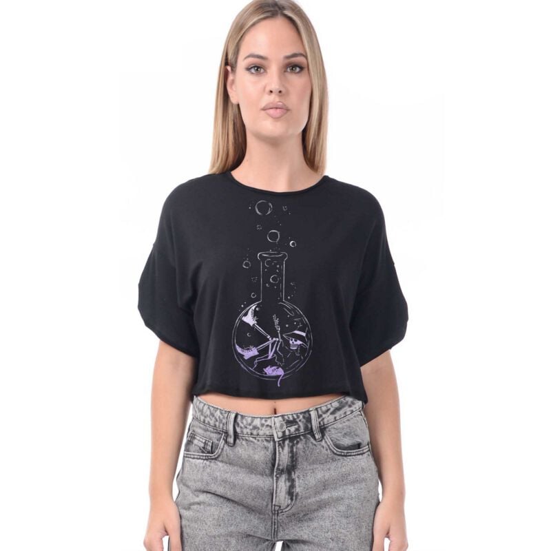 T-Shirt Manches courtes  de Outer Vision - Witch Potion - S à XXL - pour Femme - noir - Outer Vision