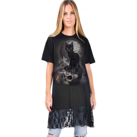T-Shirt Manches courtes  de Alchemy England - Black Cat - S à XXL - pour Femme - noir - Alchemy England