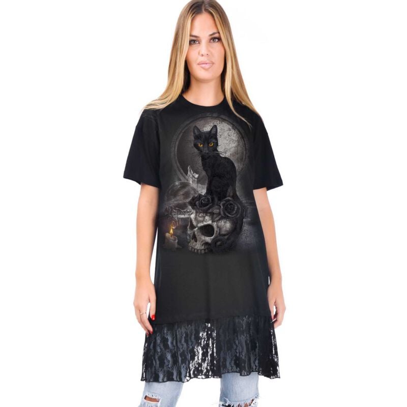 T-Shirt Manches courtes  de Alchemy England - Black Cat - S à XXL - pour Femme - noir - Alchemy England