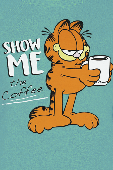 T-Shirt Manches courtes  de Garfield - Show Me The Coffee - M à 3XL - pour Femme - turquoise - Garfield - View 2