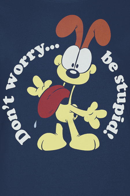 T-Shirt Manches courtes  de Garfield - Don`t Worry ... Be Stupid! - S à XXL - pour Femme - bleu - Garfield - View 2