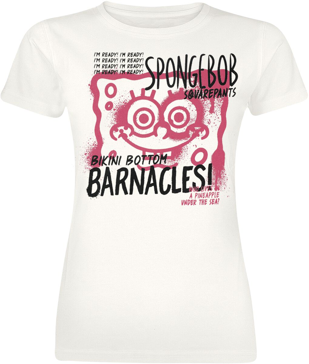 T-Shirt Manches courtes  de Bob L'Éponge - Bikini Bottom Barnacles! - S à 3XL - pour Femme - beige - Bob L'Éponge