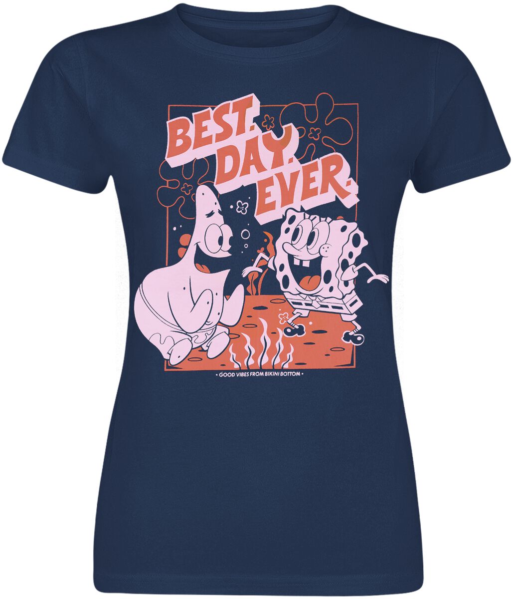 T-Shirt Manches courtes  de Bob L'Éponge - Best Day Ever - S à 3XL - pour Femme - bleu - Bob L'Éponge