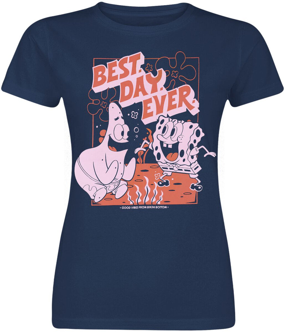T-Shirt Manches courtes  de Bob L'Éponge - Best Day Ever - S à 3XL - pour Femme - bleu - Bob L'Éponge