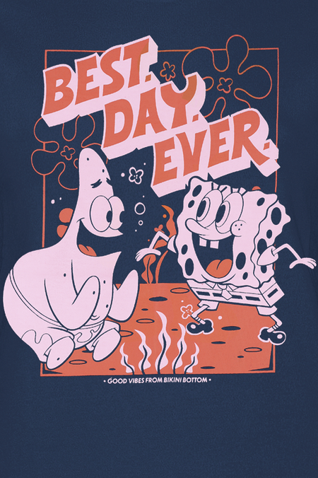 T-Shirt Manches courtes  de Bob L'Éponge - Best Day Ever - S à 3XL - pour Femme - bleu - Bob L'Éponge - View 2