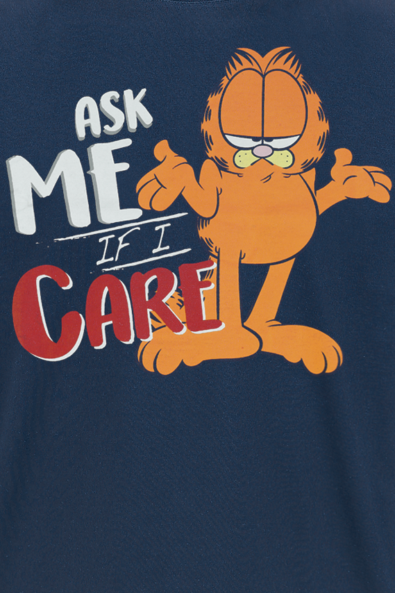 T-Shirt Manches courtes  de Garfield - Ask Me If I Care - S à 3XL - pour Homme - bleu - Garfield - View 2