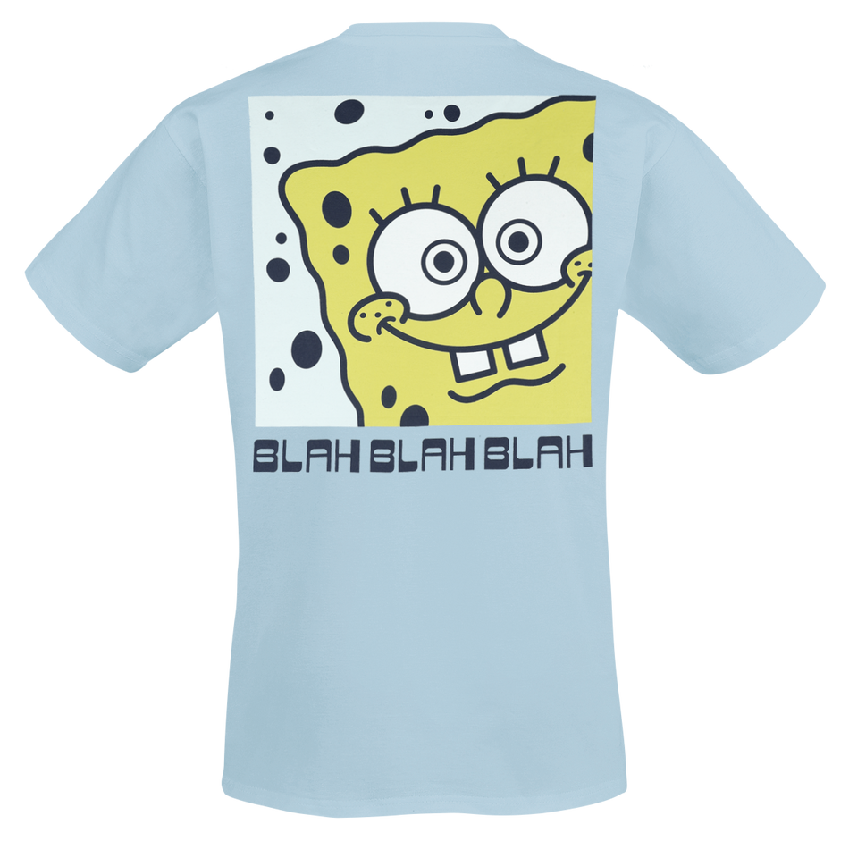 T-Shirt Manches courtes  de Bob L'Éponge - Blah Blah Blah - S à 3XL - pour Homme - bleu clair - Bob L'Éponge - View 2