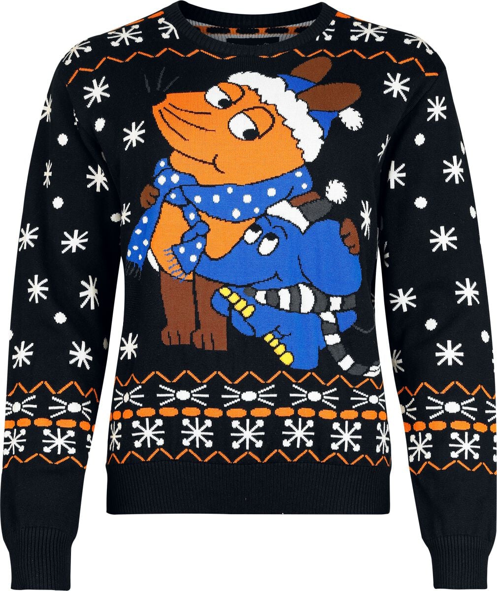 Pull de Noël  de Die Sendung mit der Maus - Souris & Éléphant - S à XXL - pour Femme - multicolore - Die Sendung mit der Maus