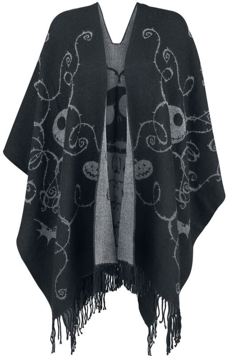 Gilets & Ponchos Disney de L'Étrange Noël De Monsieur Jack - Jack - one size - pour Femme - noir/gris - L'Étrange Noël De Monsieur Jack