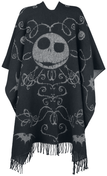 Gilets & Ponchos Disney de L'Étrange Noël De Monsieur Jack - Jack - one size - pour Femme - noir/gris - L'Étrange Noël De Monsieur Jack - View 2