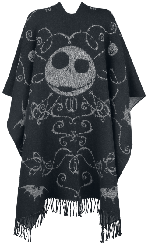 Gilets & Ponchos Disney de L'Étrange Noël De Monsieur Jack - Jack - one size - pour Femme - noir/gris - L'Étrange Noël De Monsieur Jack - View 2
