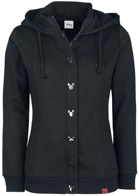 Sweat-shirt zippé à capuche Disney de Mickey & Minnie Mouse - Minnie - S à XXL - pour Femme - noir - Mickey & Minnie Mouse