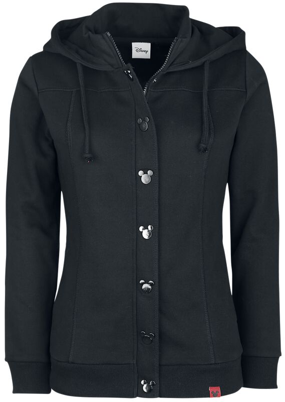Sweat-shirt zippé à capuche Disney de Mickey & Minnie Mouse - Minnie - S à XXL - pour Femme - noir - Mickey & Minnie Mouse