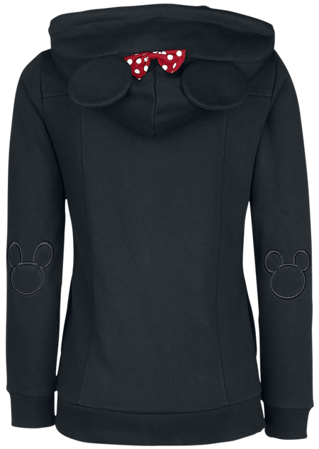 Sweat-shirt zippé à capuche Disney de Mickey & Minnie Mouse - Minnie - S à XXL - pour Femme - noir - Mickey & Minnie Mouse - View 2
