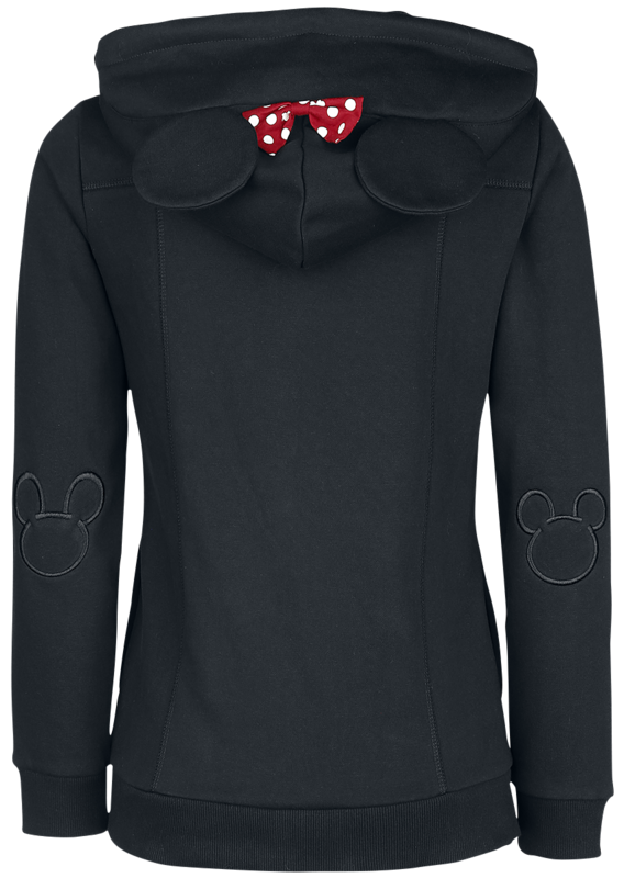 Sweat-shirt zippé à capuche Disney de Mickey & Minnie Mouse - Minnie - S à XXL - pour Femme - noir - Mickey & Minnie Mouse - View 2