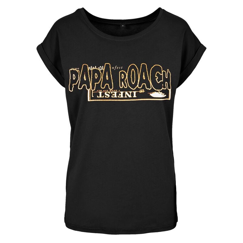 T-Shirt Manches courtes  de Papa Roach - Horizontal - S à XL - pour Femme - noir - Papa Roach