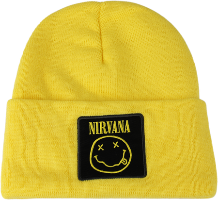 Bonnet  de Nirvana - Amplified Collection - Patch Beanie - pour Unisexe - jaune - Nirvana - View 2