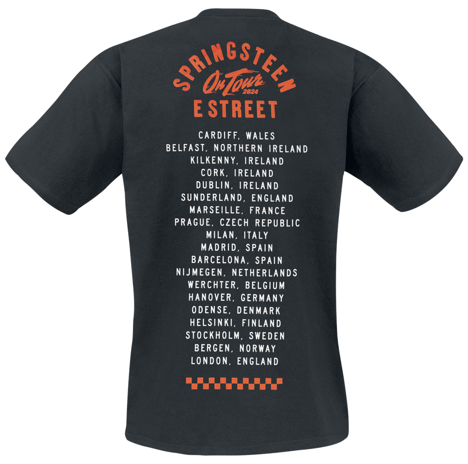 T-Shirt Manches courtes  de Bruce Springsteen - Photo - S à XXL - pour Homme - noir - Bruce Springsteen - View 2