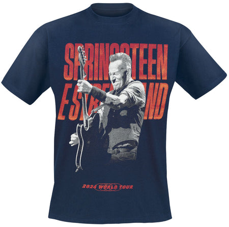 T-Shirt Manches courtes  de Bruce Springsteen - Guitar - S à XXL - pour Homme - marine - Bruce Springsteen