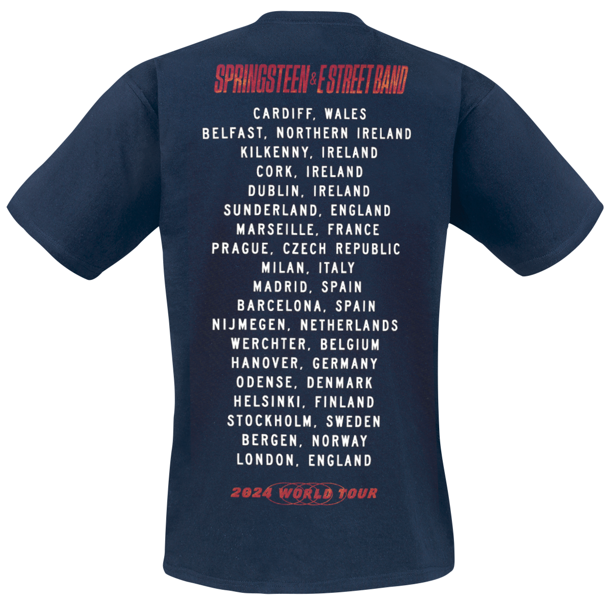 T-Shirt Manches courtes  de Bruce Springsteen - Guitar - S à XXL - pour Homme - marine - Bruce Springsteen - View 2