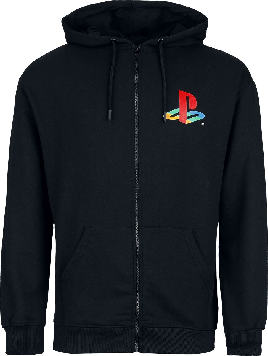 Sweat-shirt zippé à capuche Gaming de Playstation - Logo - S à XXL - pour Homme - noir - Playstation