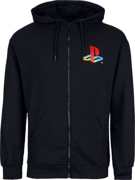 Sweat-shirt zippé à capuche Gaming de Playstation - Logo - S à XXL - pour Homme - noir - Playstation