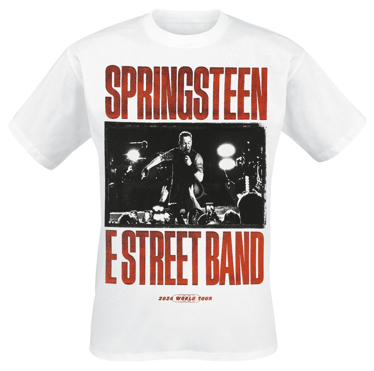 T-Shirt Manches courtes  de Bruce Springsteen - E Street Band - S à XXL - pour Homme - blanc - Bruce Springsteen