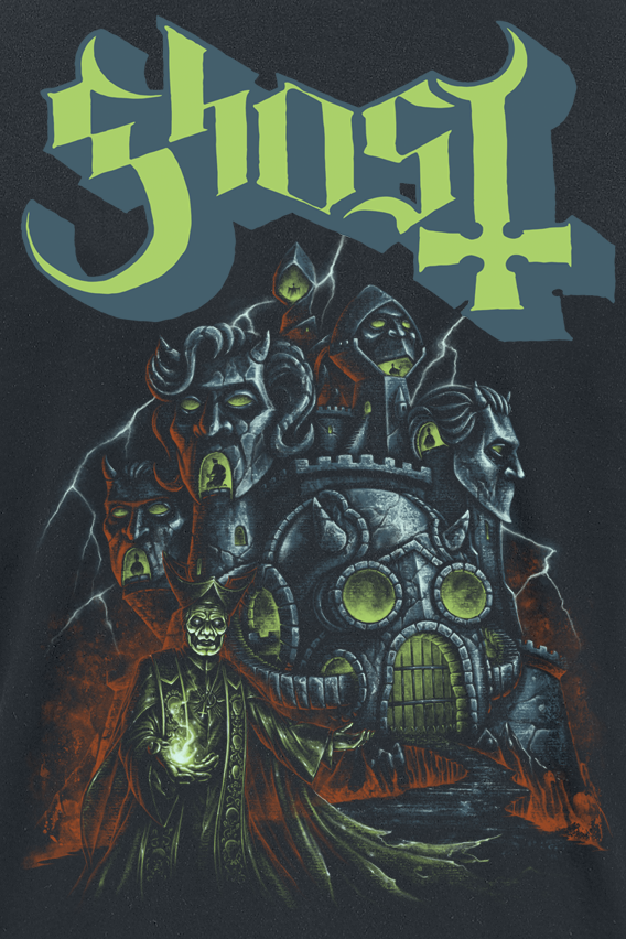 T-Shirt Manches courtes  de Ghost - Ghoul Castle - S à 4XL - pour Homme - noir - Ghost - View 2