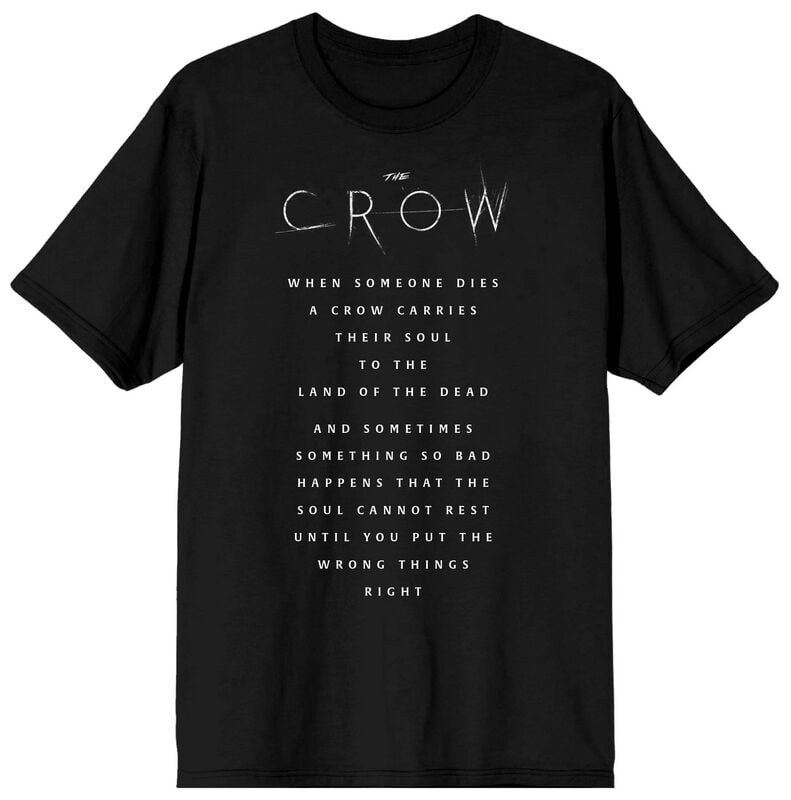 T-Shirt Manches courtes  de The Crow - Dead Quote - S à L - pour Homme - noir - The Crow