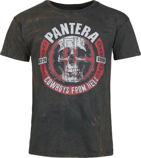 T-Shirt Manches courtes  de Pantera - Skull Circle - S à XL - pour Homme - rouille - Pantera
