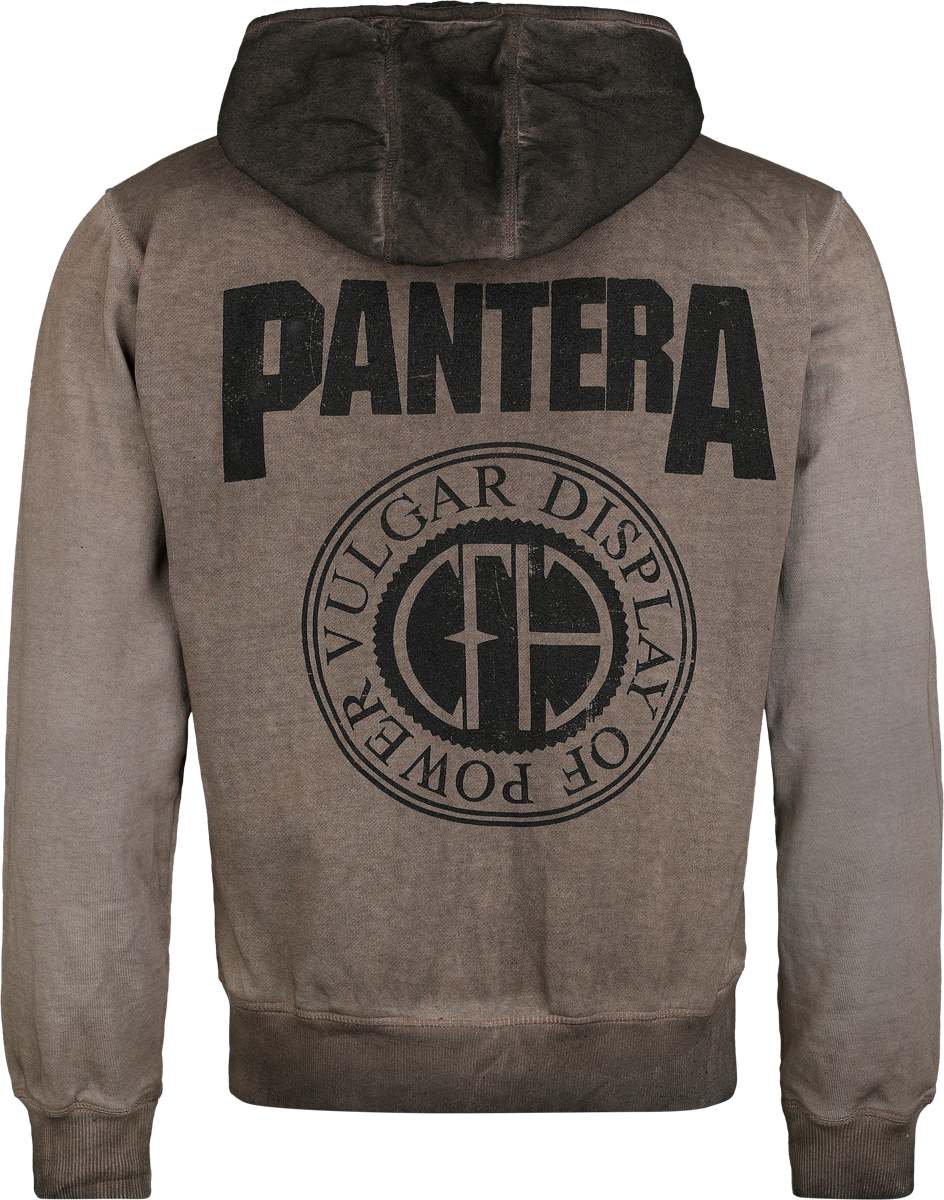 Sweat-shirt zippé à capuche  de Pantera - Vulgar Display - S à XXL - pour Homme - marron - Pantera - View 2