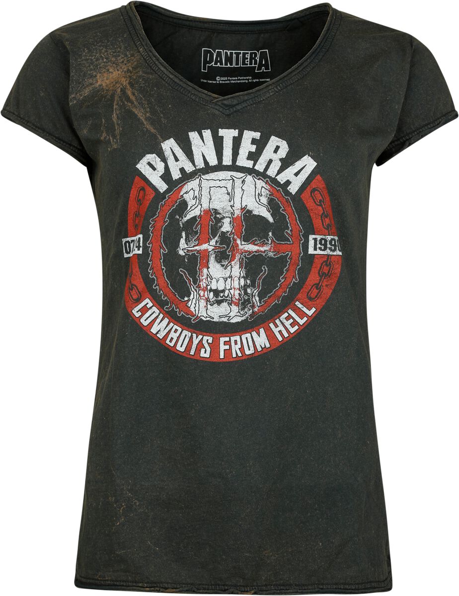 T-Shirt Manches courtes  de Pantera - Skull Circle - L à XXL - pour Femme - rouille - Pantera