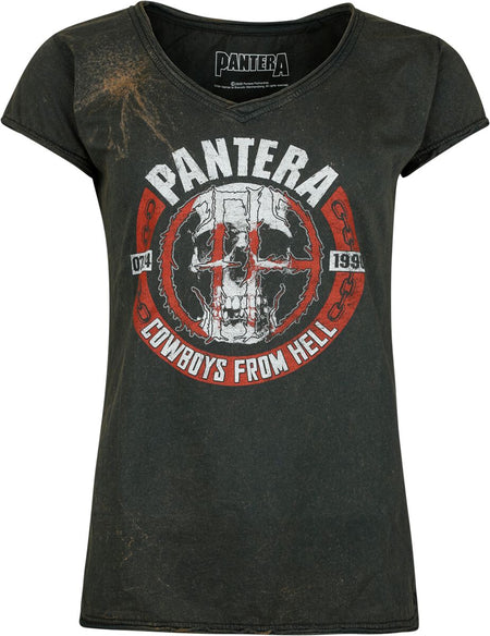 T-Shirt Manches courtes  de Pantera - Skull Circle - L à XXL - pour Femme - rouille - Pantera