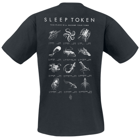 T-Shirt Manches courtes  de Sleep Token - Depth Chart - S à 4XL - pour Homme - noir - Sleep Token - View 2