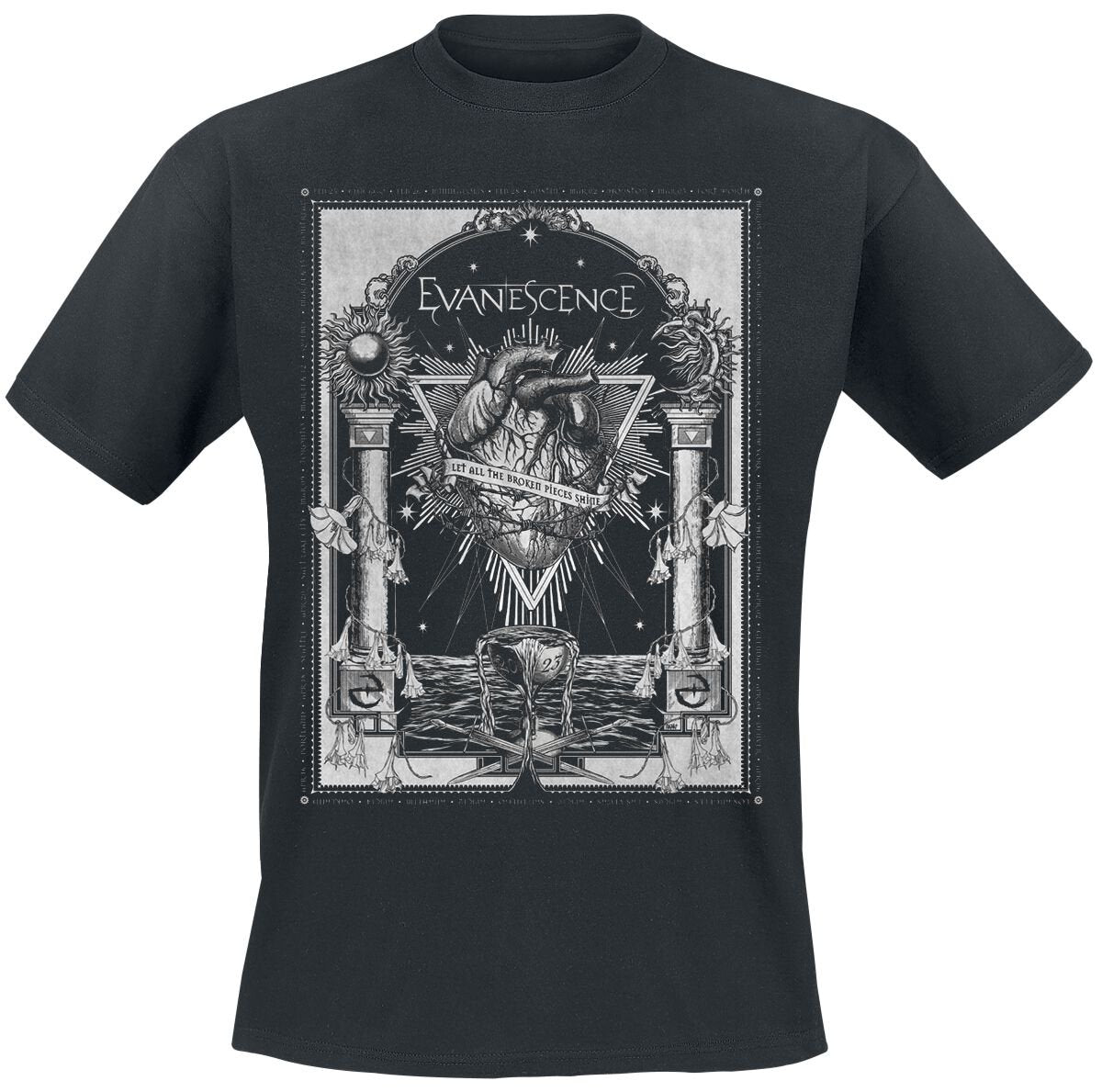T-Shirt Manches courtes  de Evanescence - Poster Tee - L à 3XL - pour Homme - noir - Evanescence