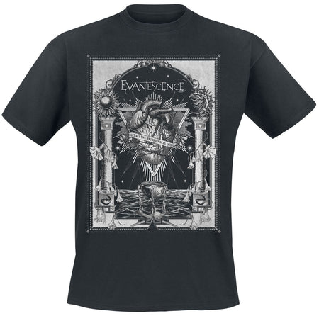 T-Shirt Manches courtes  de Evanescence - Poster Tee - L à 3XL - pour Homme - noir - Evanescence