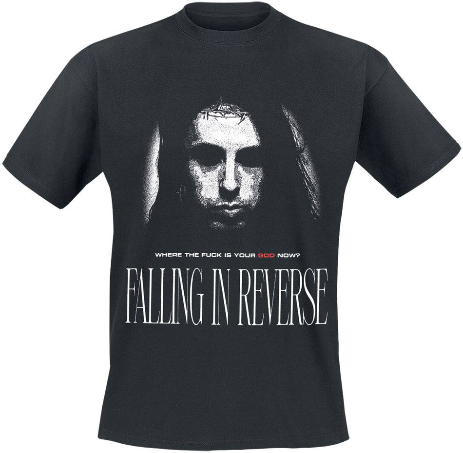 T-Shirt Manches courtes  de Falling In Reverse - Where Is Your God Now - S à 4XL - pour Homme - noir - Falling In Reverse