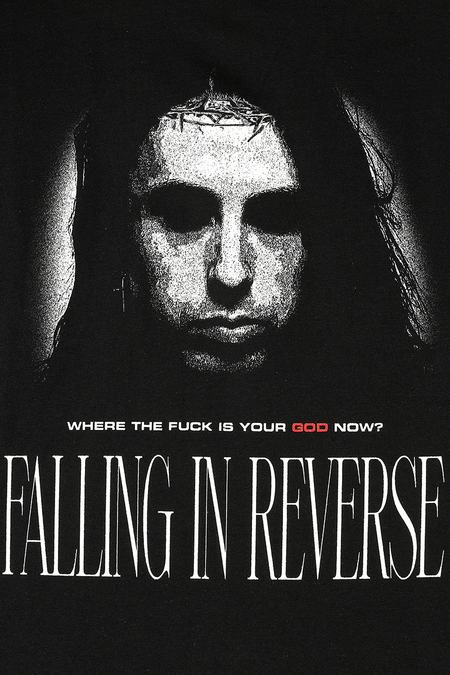 T-Shirt Manches courtes  de Falling In Reverse - Where Is Your God Now - S à 4XL - pour Homme - noir - Falling In Reverse - View 2