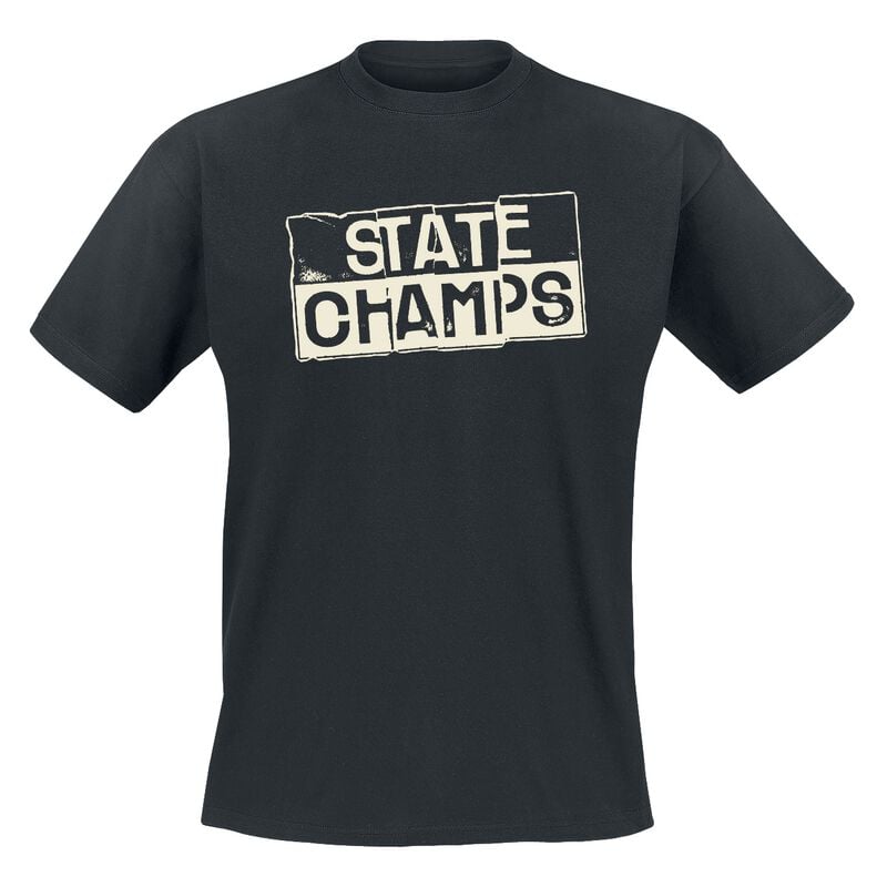 T-Shirt Manches courtes  de State Champs - S à XXL - pour Homme - noir - State Champs