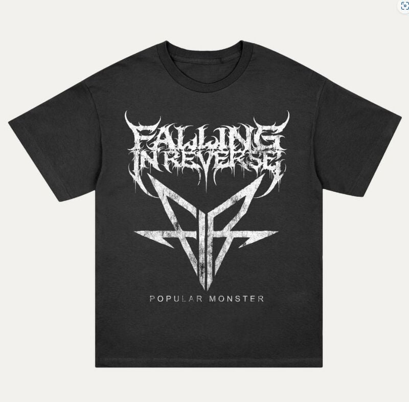 T-Shirt Manches courtes  de Falling In Reverse - Popular Monster Logo - S à XXL - pour Homme - noir - Falling In Reverse