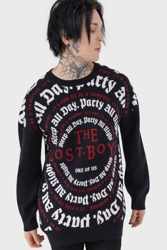 Sweat-shirt  de Killstar - The Lost Boys - Party All Night - T-Shirt Manches Longues - XS à XL - pour Homme - noir - Killstar