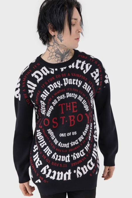 Sweat-shirt  de Killstar - The Lost Boys - Party All Night - T-Shirt Manches Longues - XS à XL - pour Homme - noir - Killstar
